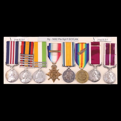 Lot 130 - A Boer War and Great War gallantry, campaign...