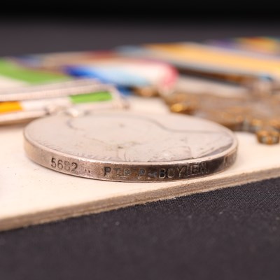 Lot 130 - A Boer War and Great War gallantry, campaign...