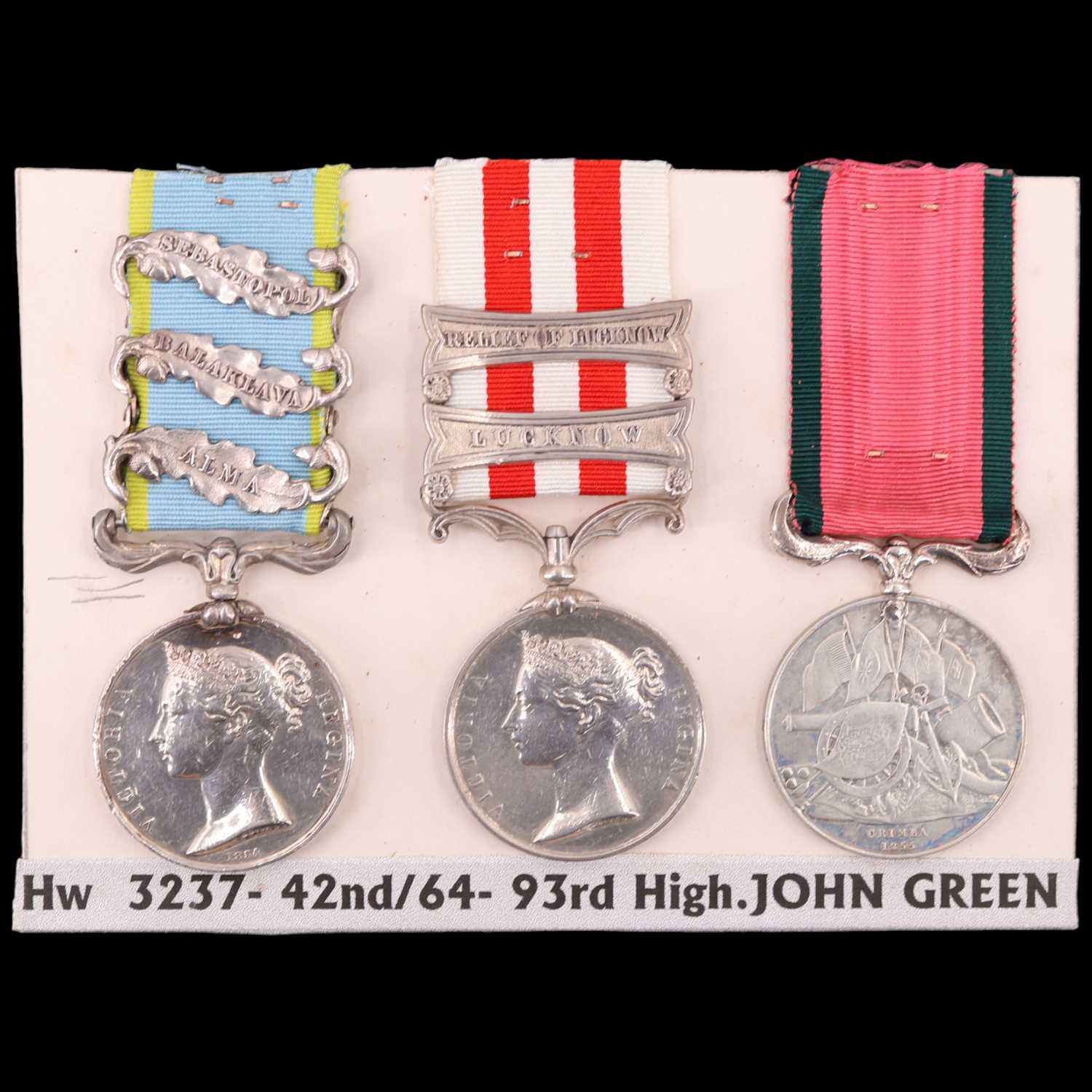 Lot 139 - A Crimea medal with three clasps, Indian...
