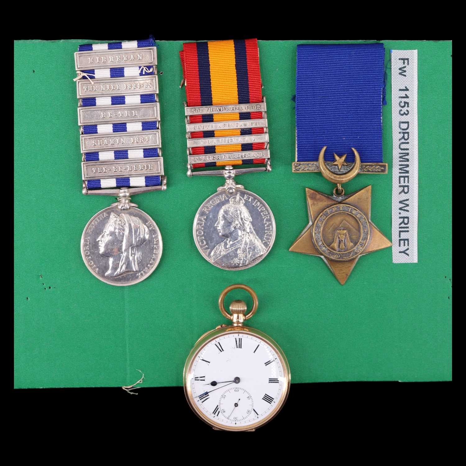 Lot 172 - An Egypt medal with five clasps, Khedive's...