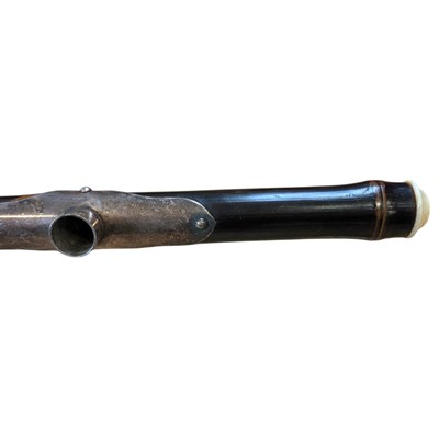 Lot 723 - A cased 19th Century opium pipe, accoutrements...