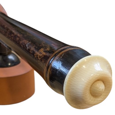 Lot 723 - A cased 19th Century opium pipe, accoutrements...