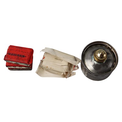 Lot 723 - A cased 19th Century opium pipe, accoutrements...