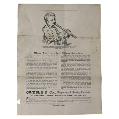 Lot 723 - A cased 19th Century opium pipe, accoutrements...