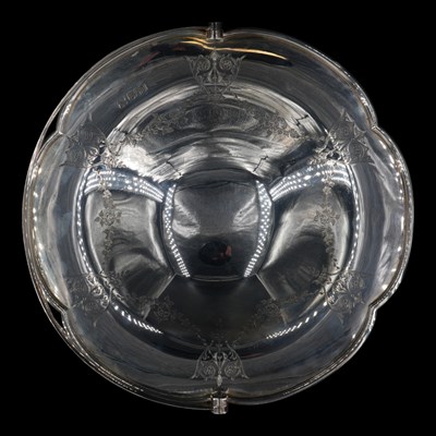 Lot 1126 - A George V silver swing-handled footed dish,...