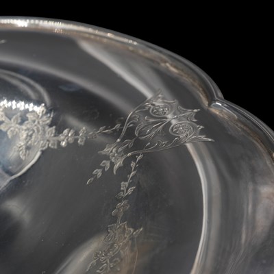 Lot 1126 - A George V silver swing-handled footed dish,...