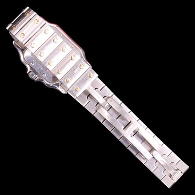 Lot 1393 - A Cartier Santos Galbée stainless steel and 18...