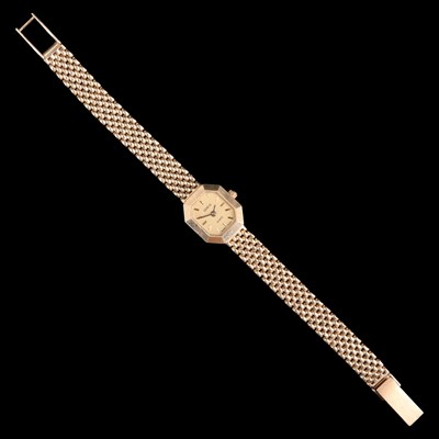 Lot 1402 - A lady's 14 k gold dress wristwatch, having a...