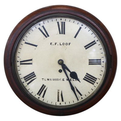 Lot 1540 - A Victorian mahogany office dial clock, the...
