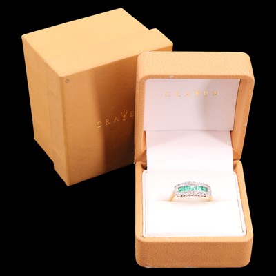 Lot 1398 - An impressive Art Deco-influenced emerald and...