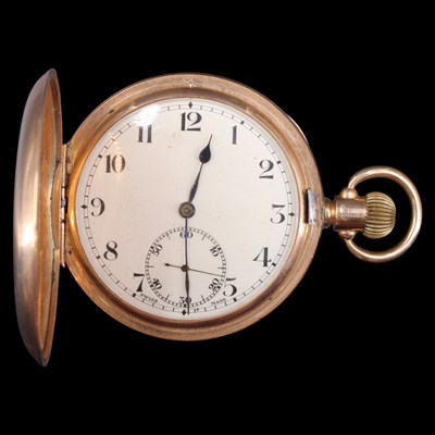 Lot 1517 - A 1920s Swiss Syren 9 ct gold hunter-cased...