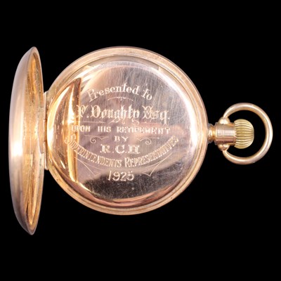 Lot 1517 - A 1920s Swiss Syren 9 ct gold hunter-cased...