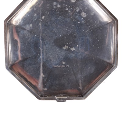 Lot 1551 - A 1920s silver travel clock, having an 8-day...