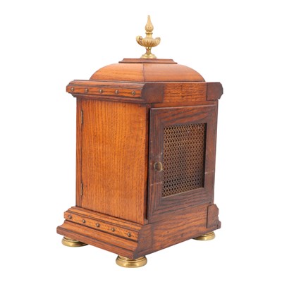 Lot 1535 - A Victorian brass-mounted oak bracket clock by...
