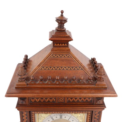 Lot 1537 - A late 19th Century inlaid-walnut bracket...