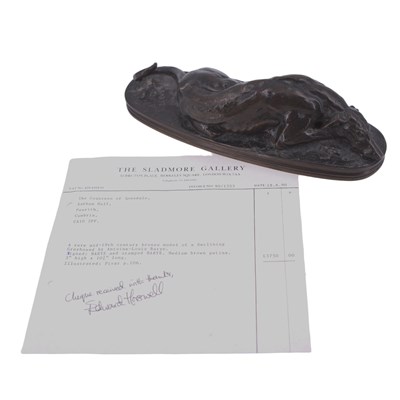 Lot 1561 - Antoine-Louise Barye (1796-1875), "Lévrier...