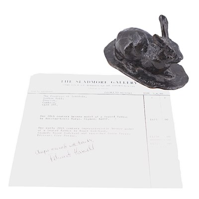 Lot 1562 - Roger Godchaux (French, 1878-1958), a rabbit...