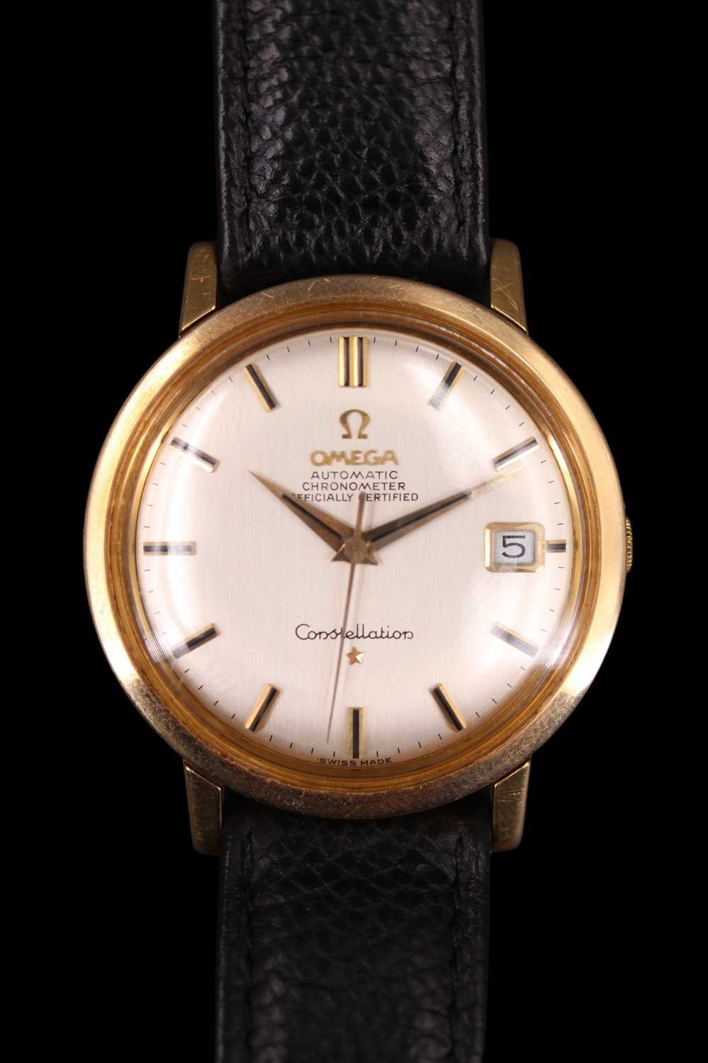 Lot 1254 - A 1968 18 ct gold Omega Constellation, having...