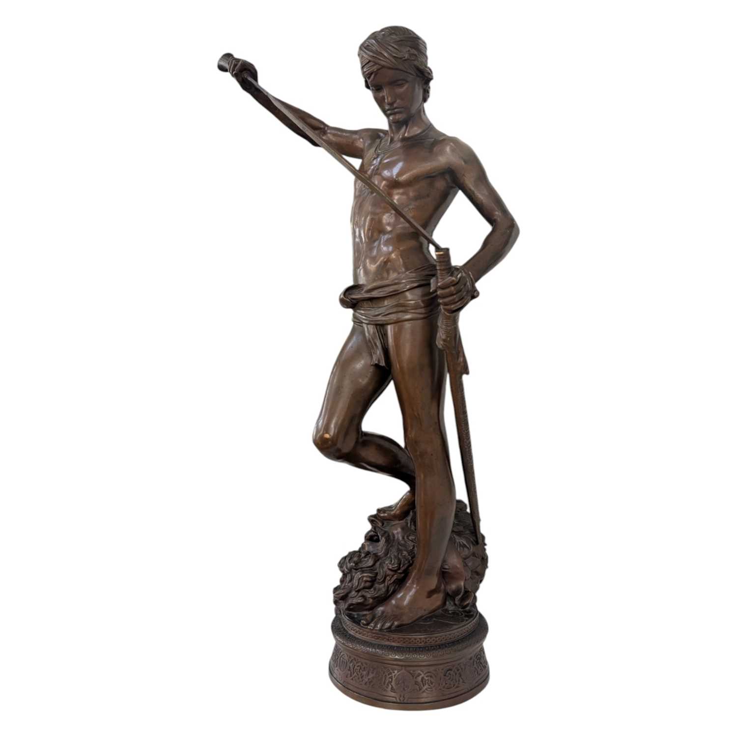 Lot 915 - After Antonin Mercié (1845 - 1916) "David",...