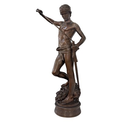Lot 915 - After Antonin Mercié (1845 - 1916) "David",...