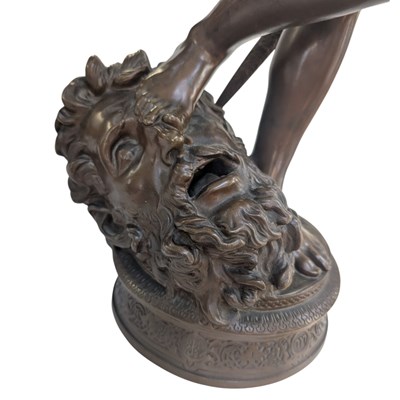 Lot 915 - After Antonin Mercié (1845 - 1916) "David",...