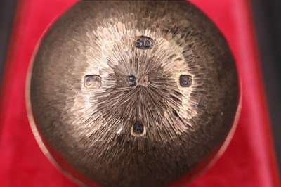 Lot 1034 - A cased 1970s Stuart Devlin silver gilt...