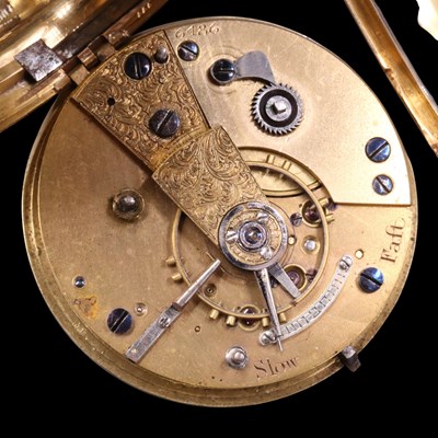Lot 882 - A Victorian 18 ct gold pocket watch, having a...