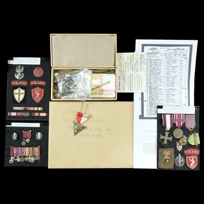 Lot 26 - A Free Polish Army order, decoration and...