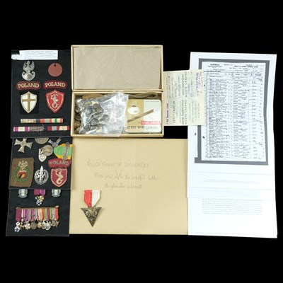 Lot 26 - A Free Polish Army order, decoration and...