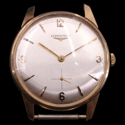 Lot 1537 - A 1966 Longines 9 ct gold wristwatch, having a...