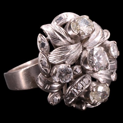 Lot 1386 - An impressive diamond and 18 ct (white) yellow...