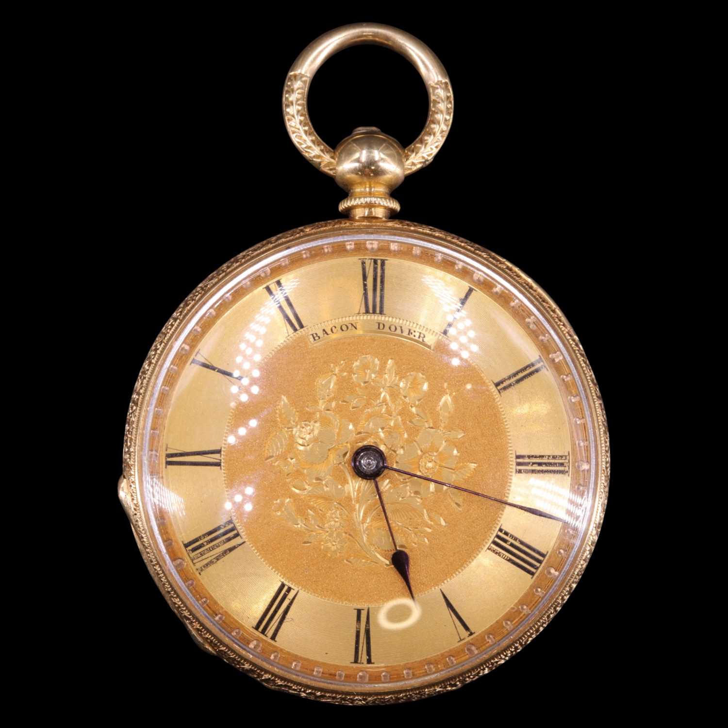 Lot 1917 - A Victorian 18 ct gold pocket or fob watch by...