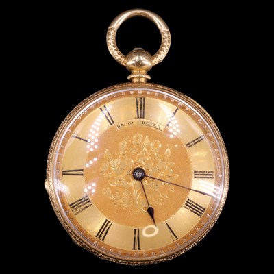 Lot 1917 - A Victorian 18 ct gold pocket or fob watch by...