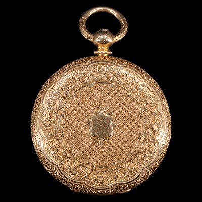 Lot 1917 - A Victorian 18 ct gold pocket or fob watch by...