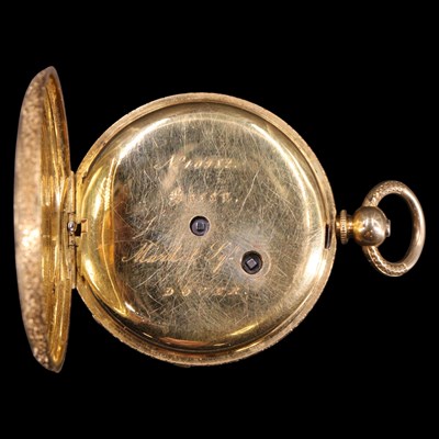 Lot 1917 - A Victorian 18 ct gold pocket or fob watch by...