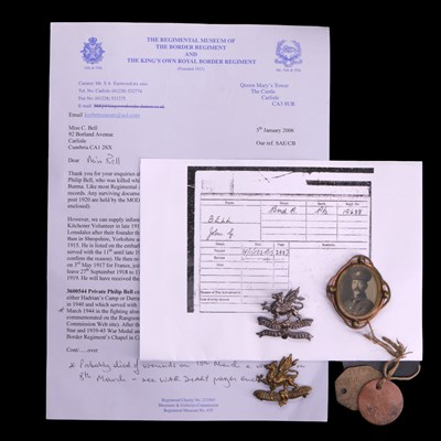 Lot 773 - A Great War Eleventh (Lonsdale) Battalion...