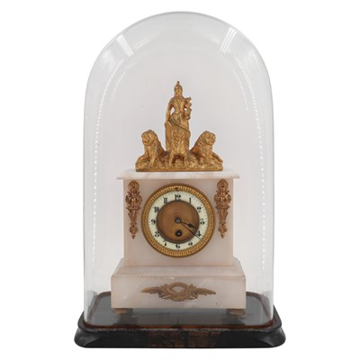 Lot 1968 - A late 19th Century Empire style alabaster and...