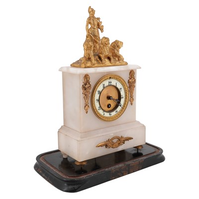 Lot 1968 - A late 19th Century Empire style alabaster and...