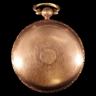 Lot 1459 - A late Georgian 18 ct gold open-faced pocket...