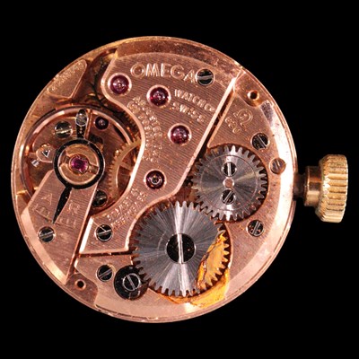 Lot 1445 - A 1960s Omega Genève 9 ct gold wristwatch,...