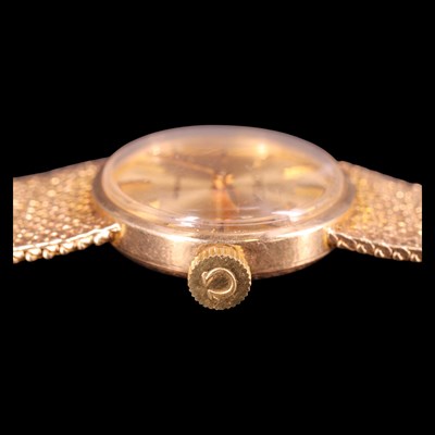 Lot 1445 - A 1960s Omega Genève 9 ct gold wristwatch,...