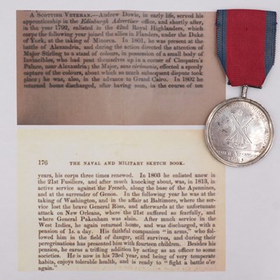 Lot 4 - An 1801 Battle of Alexandria 42nd (Royal...