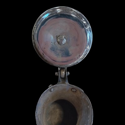 Lot 1178 - A Middle Eastern white metal dallah coffee pot,...