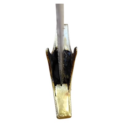 Lot 422 - An Omani yellow-metal-mounted shamshir sword,...
