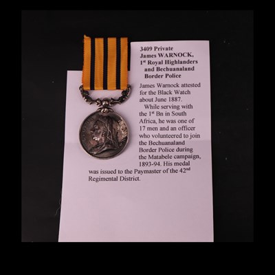 Lot 9 - A British South Africa Company Medal 1890-97,...
