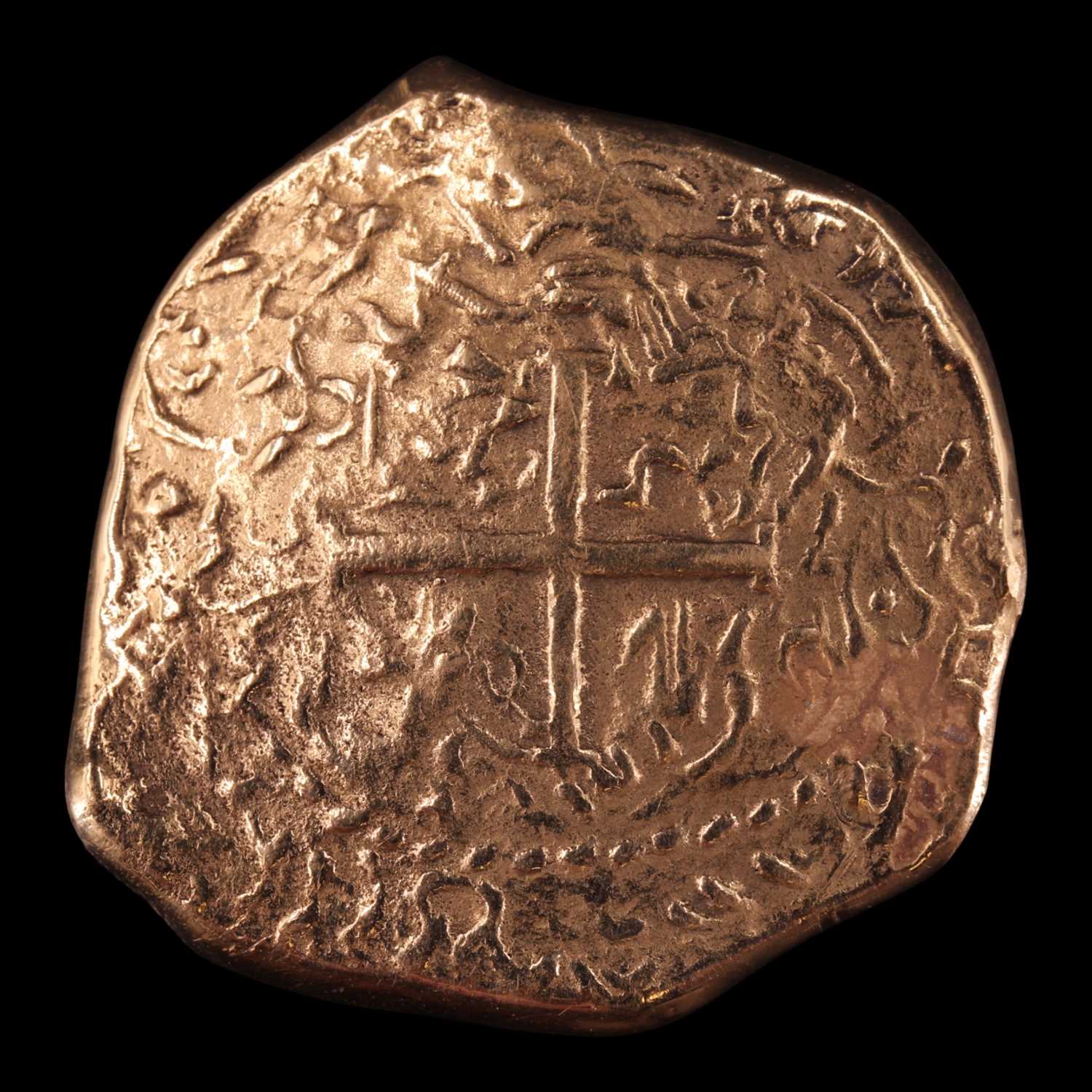 Lot 1386 - A Spanish colonial cast gold cob fantasy /...
