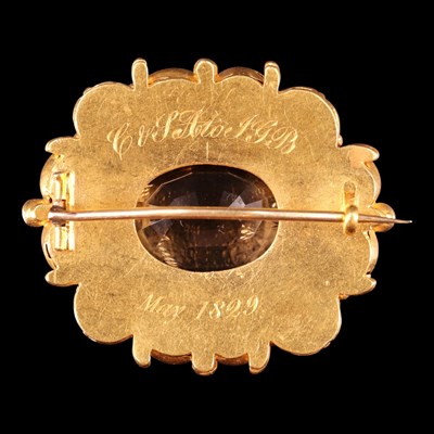 Lot 1551 - A Georgian citrine and high-carat gold...