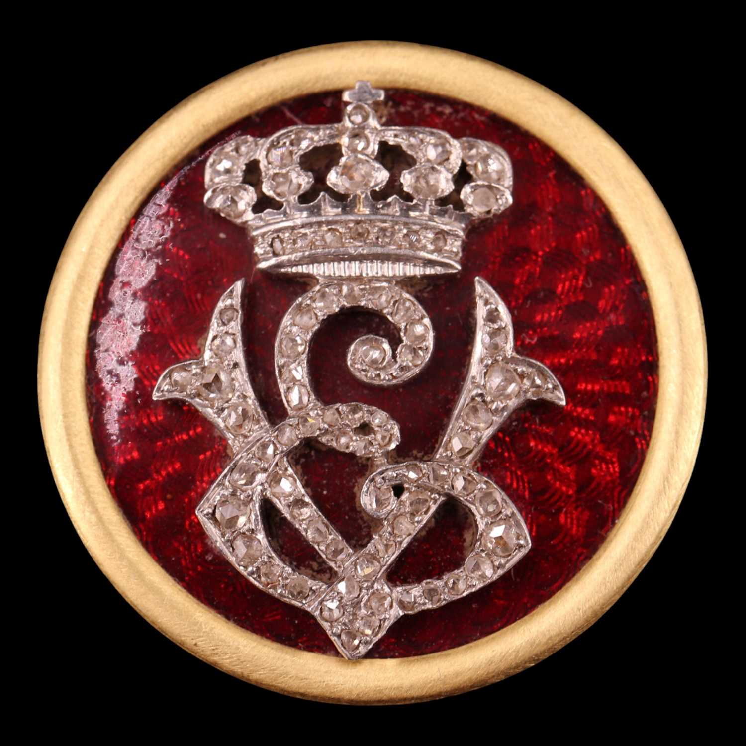 Lot 1567 - A royal presentation diamond-set enamelled...