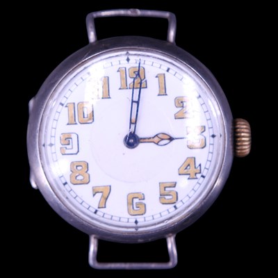 Lot 1446 - A 1915 Wilsdorf and Davis [Rolex] silver...