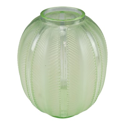 Lot 921 - A 1930s Rene Lalique "Biskra" glass vase,...